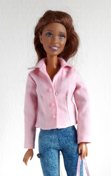 Roze blouse voor modepopjes van 29 cm