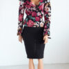Bloemenblouse en rok voor modepoppen van 29 cm
