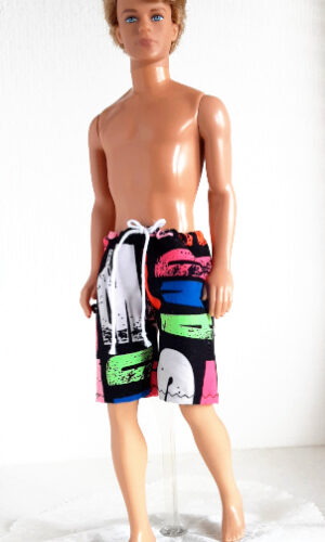 Surfbroek neon-kleuren voor Ken-pop