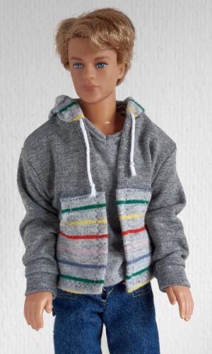 Hoodie vest voor modepoppen van 30 cm