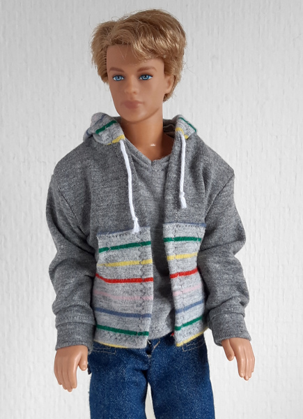 Hoodie vest voor modepoppen van 30 cm