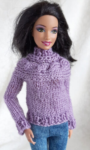 Lila barbietrui met kabelhals